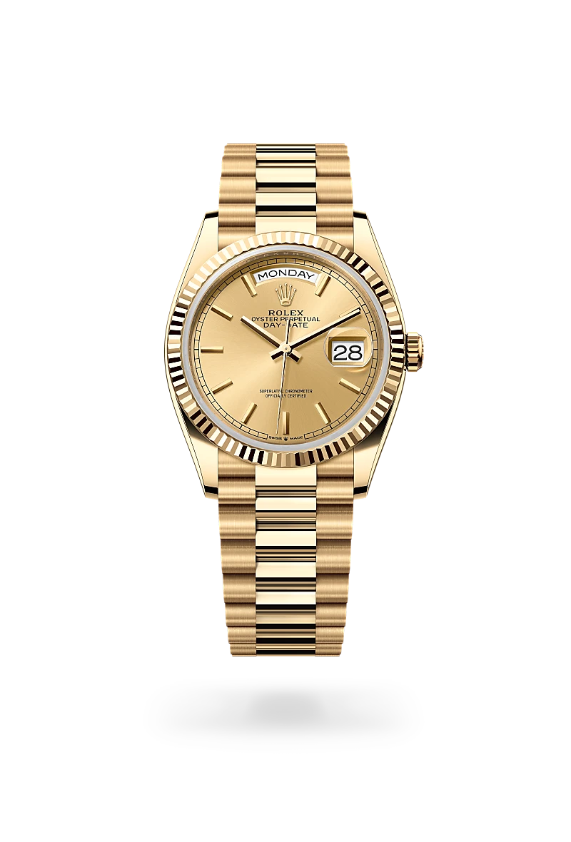 Rolex Day-Date 36腕錶18K黃金款，M128238-0045 - 永新鐘錶