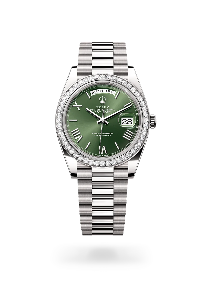 Rolex Day-Date 40腕錶18K白色黃金款，M228349RBR-0030 - 永新鐘錶