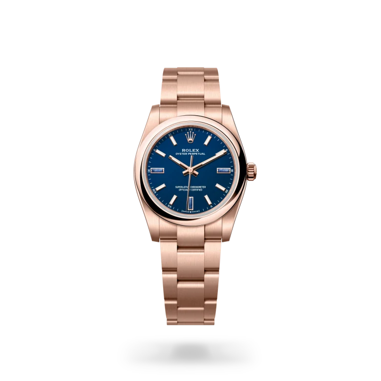 Rolex Oyster Perpetual 34腕錶18K永恒玫瑰金款,M124205-0002 - 永新鐘錶