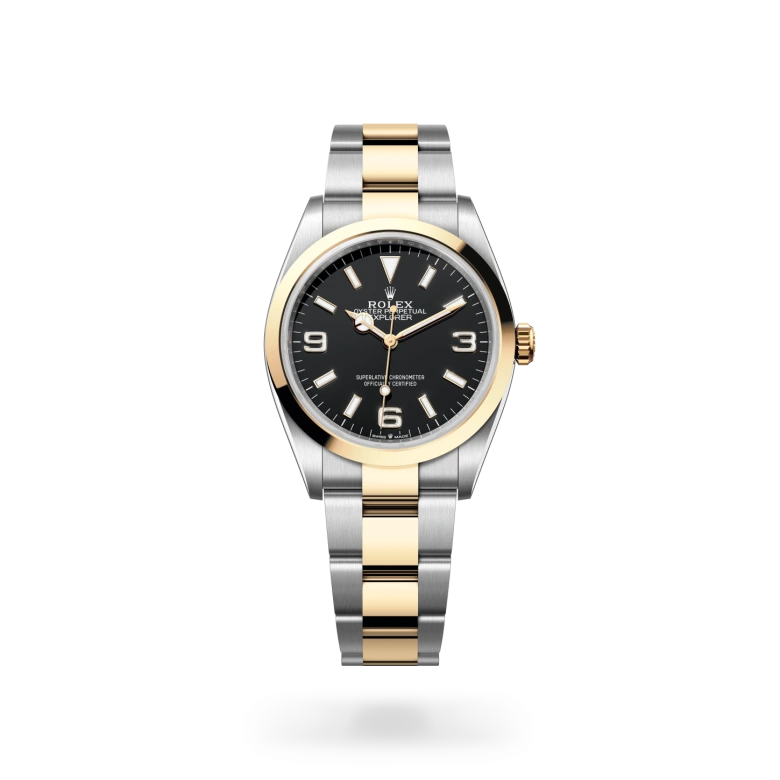 Rolex Explorer 36腕錶黃金鋼（蠔式鋼與黃金的組合）款，M124273-0001 - 永新鐘錶