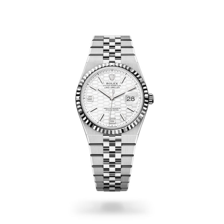 Rolex Land-Dweller 36腕錶白色黃金鋼（蠔式鋼與白色黃金的組合）款，M127234-0001 - 永新鐘錶