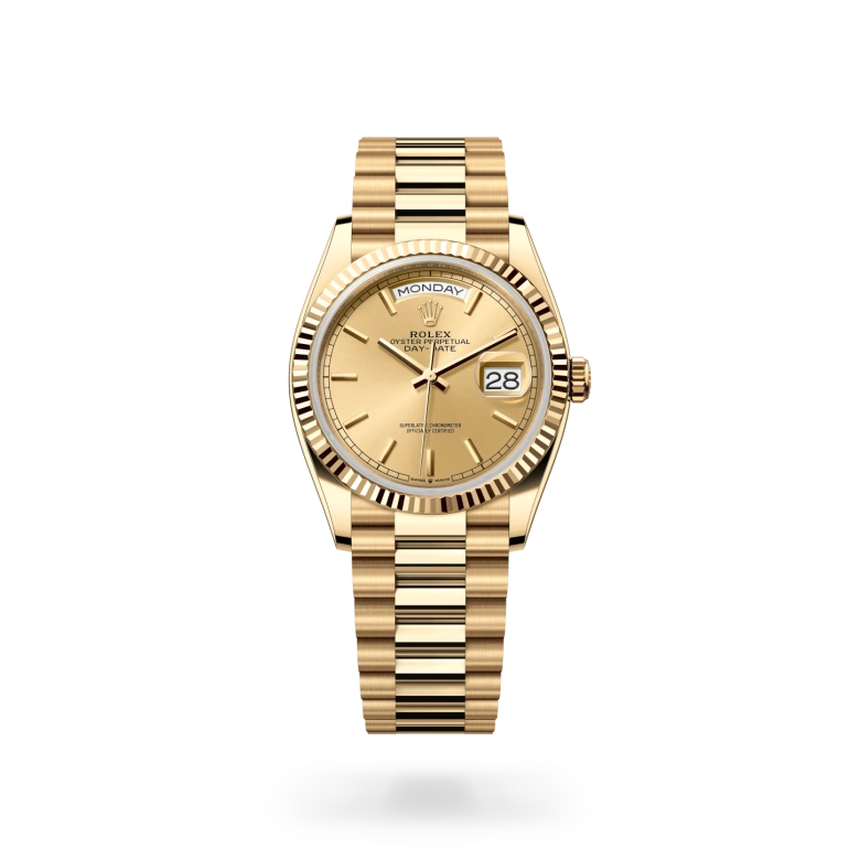 Rolex Day-Date 36腕錶18K黃金款，M128238-0045 - 永新鐘錶