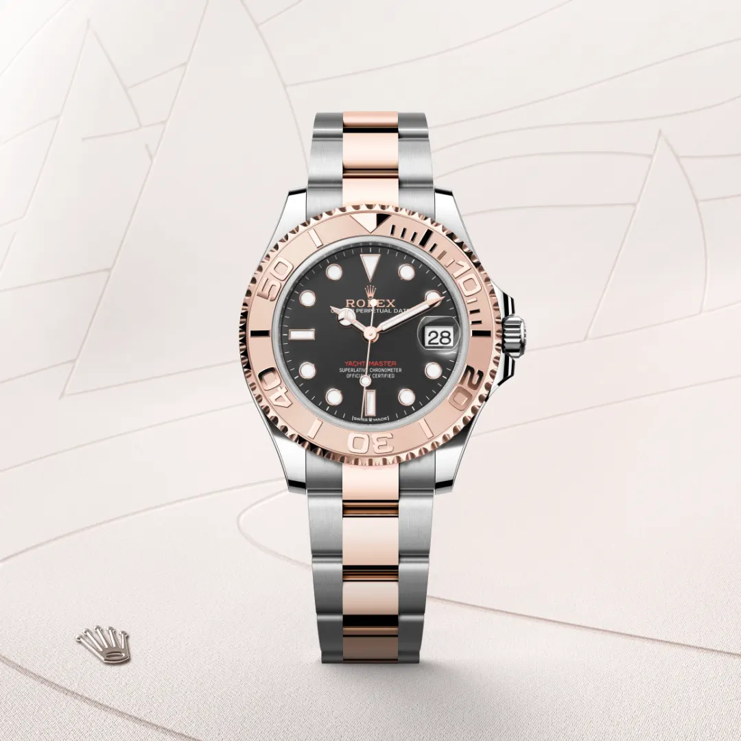 Rolex Yacht-Master 37腕錶永恒玫瑰金鋼（蠔式鋼與永恒玫瑰金的組合）款，M268621-0004 - 永新鐘錶