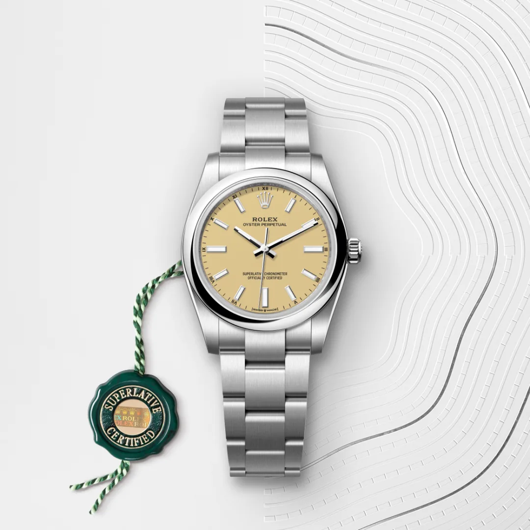 Rolex Oyster Perpetual 34腕錶蠔式鋼款，M124200-0007 - 永新鐘錶