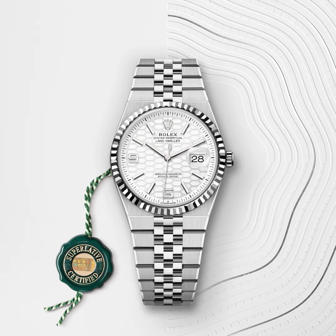 Rolex Land-Dweller 36腕錶白色黃金鋼（蠔式鋼與白色黃金的組合）款，M127234-0001 - 永新鐘錶