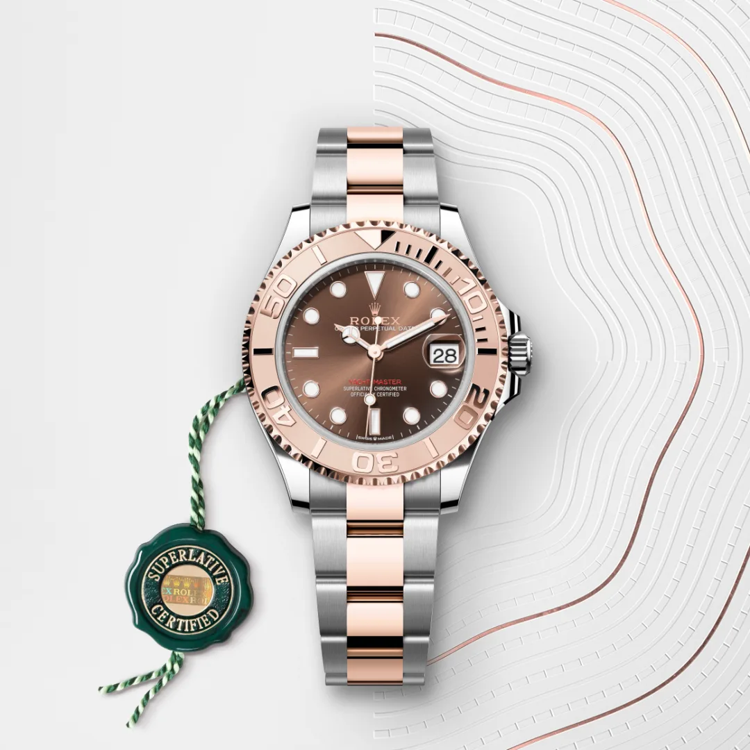 Rolex Yacht-Master 37腕錶永恒玫瑰金鋼(蠔式鋼與永恒玫瑰金的組合)款,M268621-0003 - 永新鐘錶