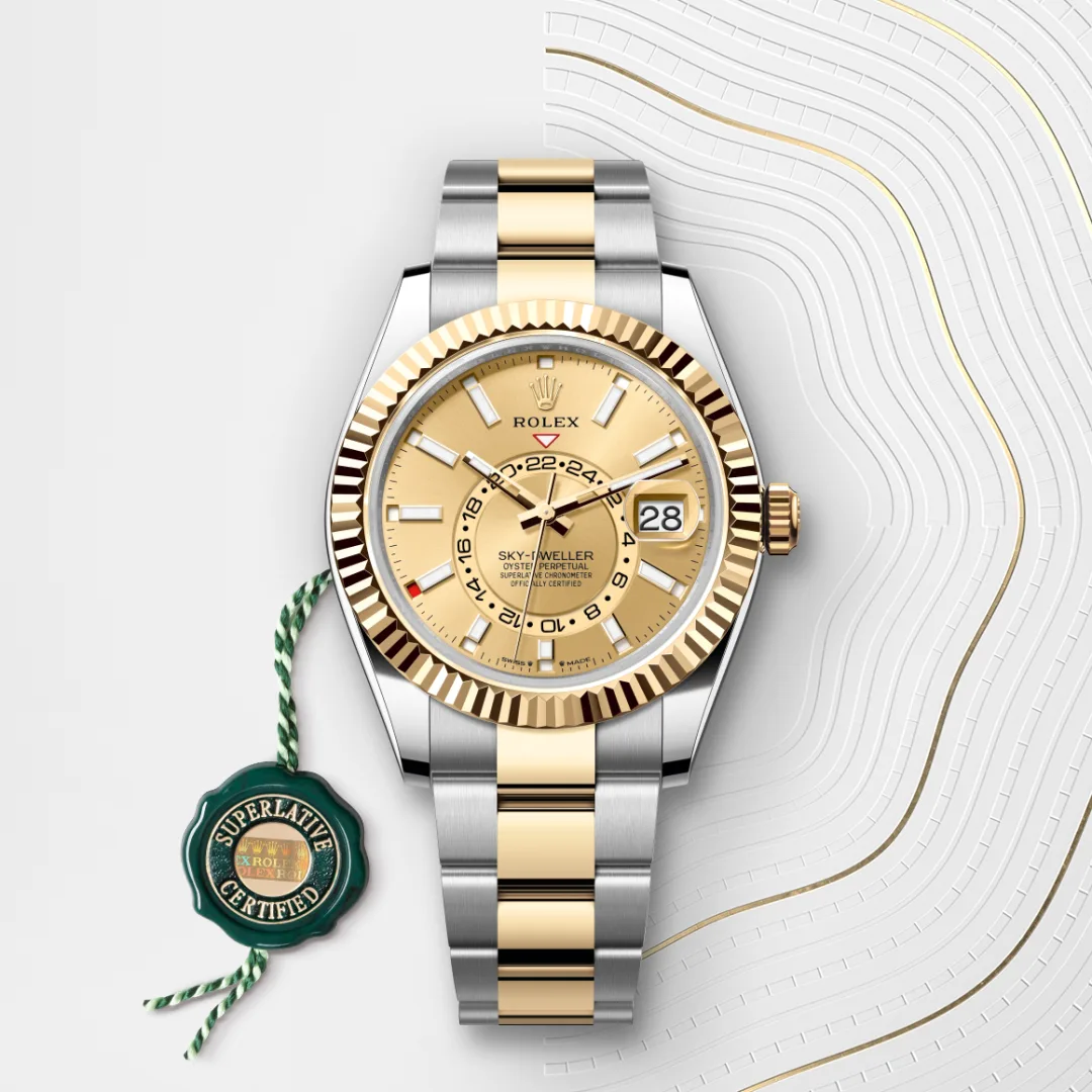 Rolex Sky-Dweller腕錶黃金鋼(蠔式鋼與黃金的組合)款,M336933-0001 - 永新鐘錶