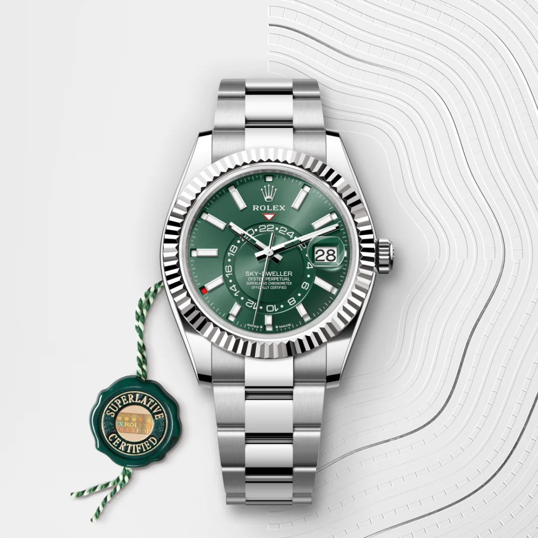 Rolex Sky-Dweller腕錶白色黃金鋼(蠔式鋼與白色黃金的組合)款,M336934-0001 - 永新鐘錶