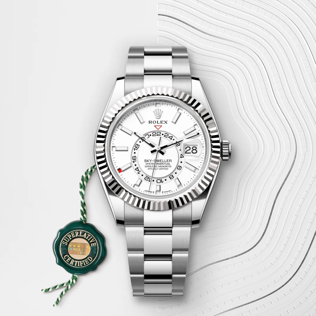 Rolex Sky-Dweller腕錶白色黃金鋼（蠔式鋼與白色黃金的組合）款，M336934-0003 - 永新鐘錶