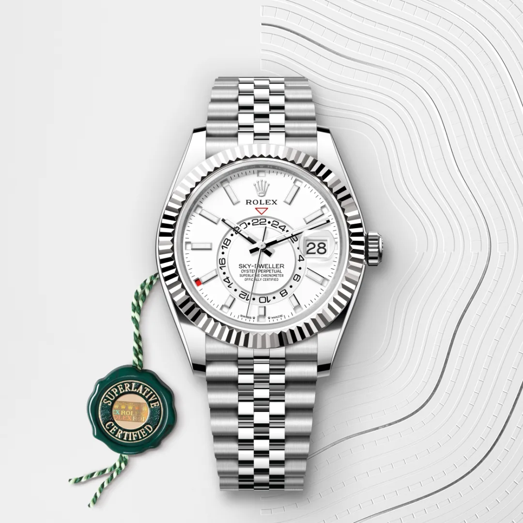 Rolex Sky-Dweller腕錶白色黃金鋼（蠔式鋼與白色黃金的組合）款，M336934-0004 - 永新鐘錶