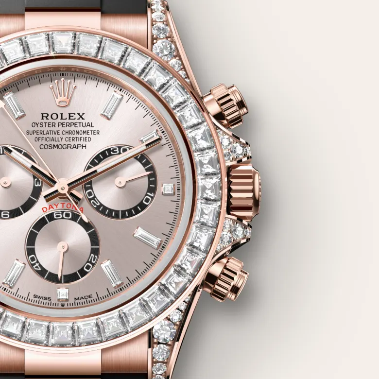 Rolex Cosmograph Daytona腕錶18K永恒玫瑰金，錶耳鑲鑽石款，M126535TBR-0002 - 永新鐘錶