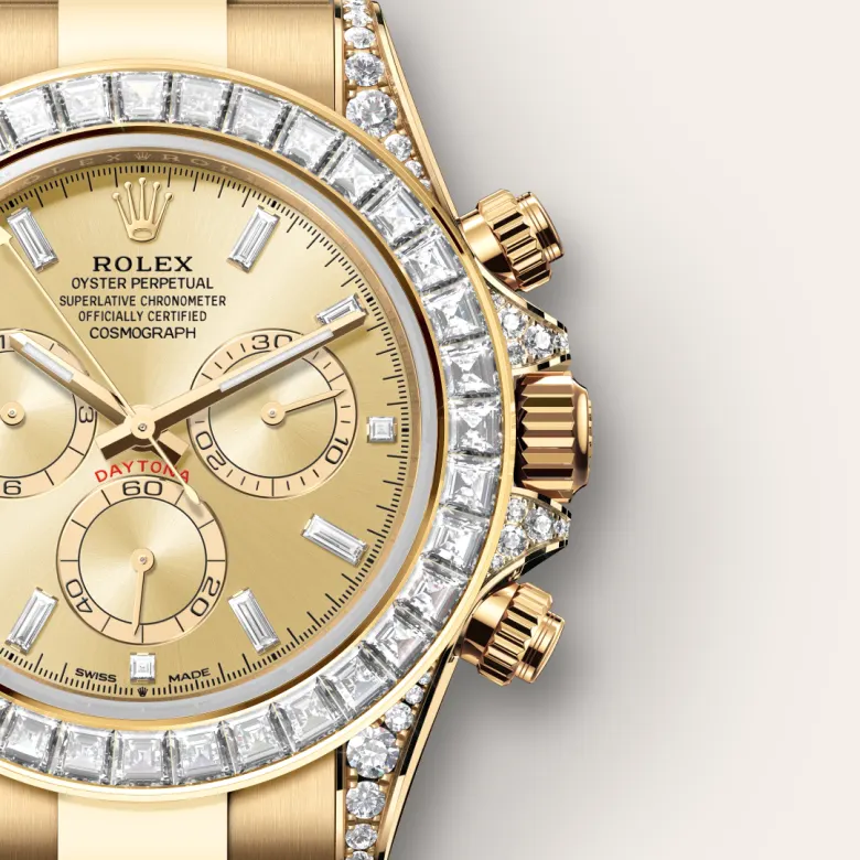 Rolex Cosmograph Daytona腕錶18K黃金,錶耳鑲鑽石款,M126598TBR-0001 - 永新鐘錶