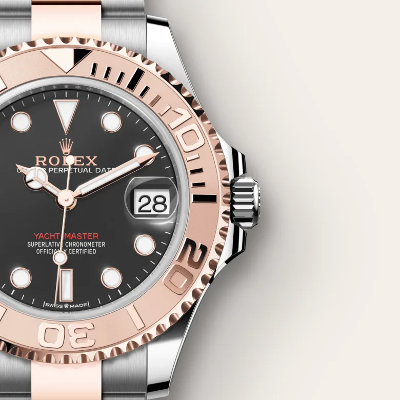 Rolex Yacht-Master 37腕錶永恒玫瑰金鋼（蠔式鋼與永恒玫瑰金的組合）款，M268621-0004 - 永新鐘錶