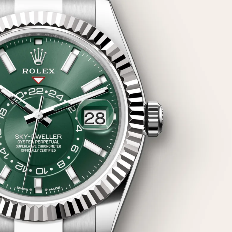 Rolex Sky-Dweller腕錶白色黃金鋼(蠔式鋼與白色黃金的組合)款,M336934-0001 - 永新鐘錶