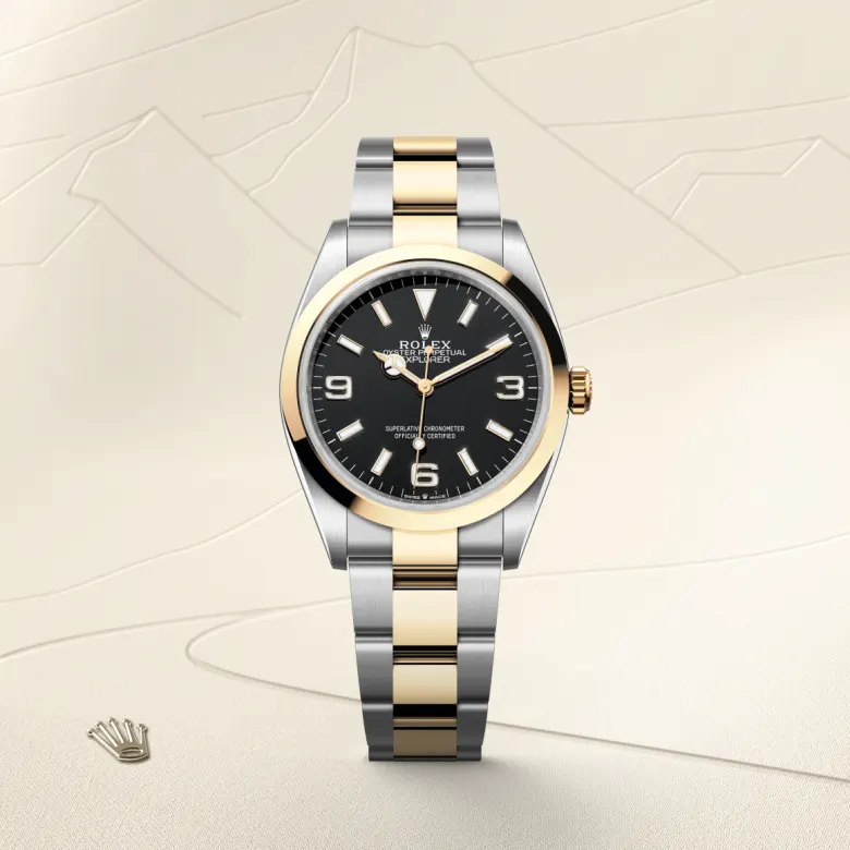 Rolex Explorer 36腕錶黃金鋼(蠔式鋼與黃金的組合)款,M124273-0001 - 永新鐘錶