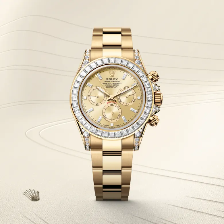 Rolex Cosmograph Daytona腕錶18K黃金,錶耳鑲鑽石款,M126598TBR-0001 - 永新鐘錶