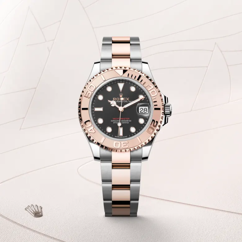 Rolex Yacht-Master 37腕錶永恒玫瑰金鋼（蠔式鋼與永恒玫瑰金的組合）款，M268621-0004 - 永新鐘錶