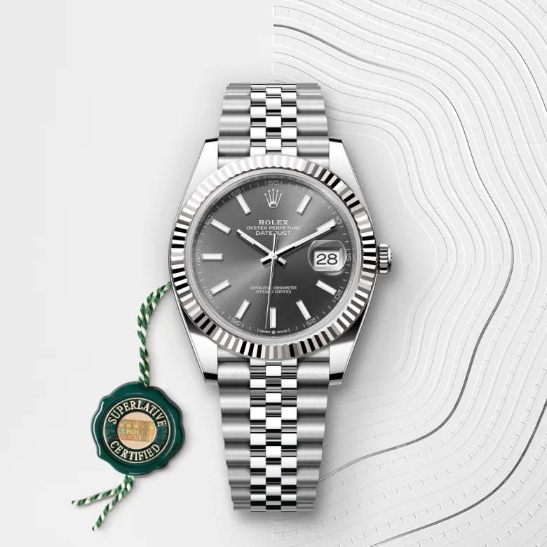 Rolex Datejust 41腕錶白色黃金鋼(蠔式鋼與白色黃金的組合)款,M126334-0014 - 永新鐘錶