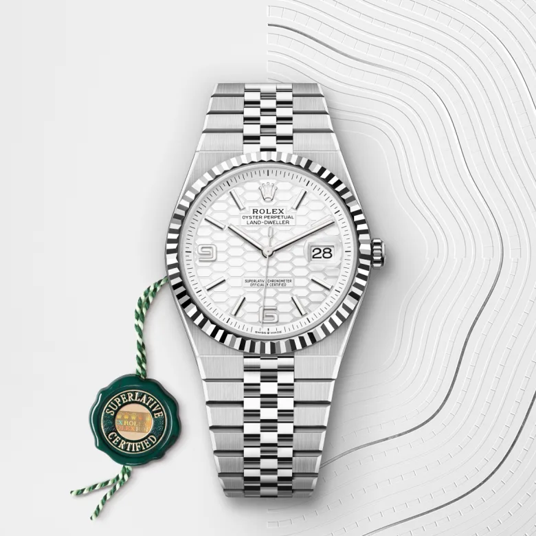 Rolex Land-Dweller 40腕錶白色黃金鋼（蠔式鋼與白色黃金的組合）款，M127334-0001 - 永新鐘錶