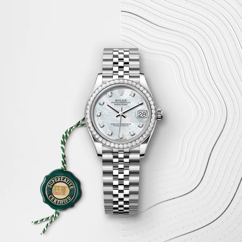 Rolex Datejust 31腕錶白色黃金鋼(蠔式鋼與白色黃金的組合)款,M278384RBR-0008 - 永新鐘錶