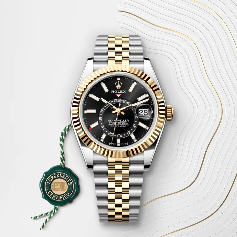Rolex Sky-Dweller腕錶黃金鋼(蠔式鋼與黃金的組合)款,M336933-0004 - 永新鐘錶
