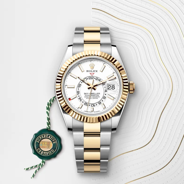 Rolex Sky-Dweller腕錶黃金鋼(蠔式鋼與黃金的組合)款,M336933-0005 - 永新鐘錶