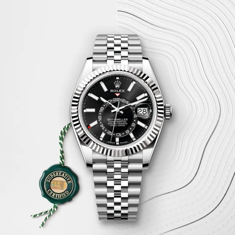 Rolex Sky-Dweller腕錶白色黃金鋼(蠔式鋼與白色黃金的組合)款,M336934-0008 - 永新鐘錶