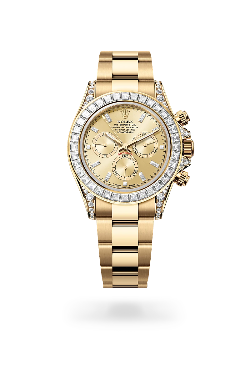 Rolex Cosmograph Daytona腕錶18K黃金，錶耳鑲鑽石款，M126598TBR-0001 - 永新鐘錶